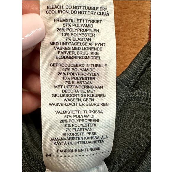 Gymshark Gray Seamless Long Sleeve Crop Top W. Keyhole Arms & Open Back Sz S NWT - Picture 5 of 5